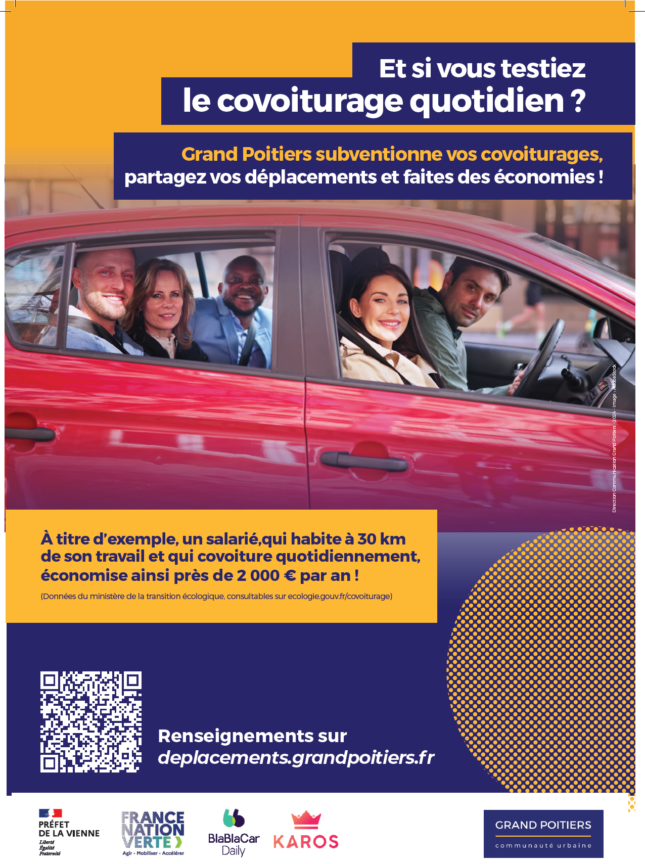 Grand Poitiers : Dispositif incitatif covoiturage du quotidien Grand Poitiers : Dispositif incitatif covoiturage du quotidien