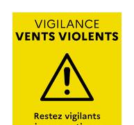 Vigilance jaune renforcée orages violents