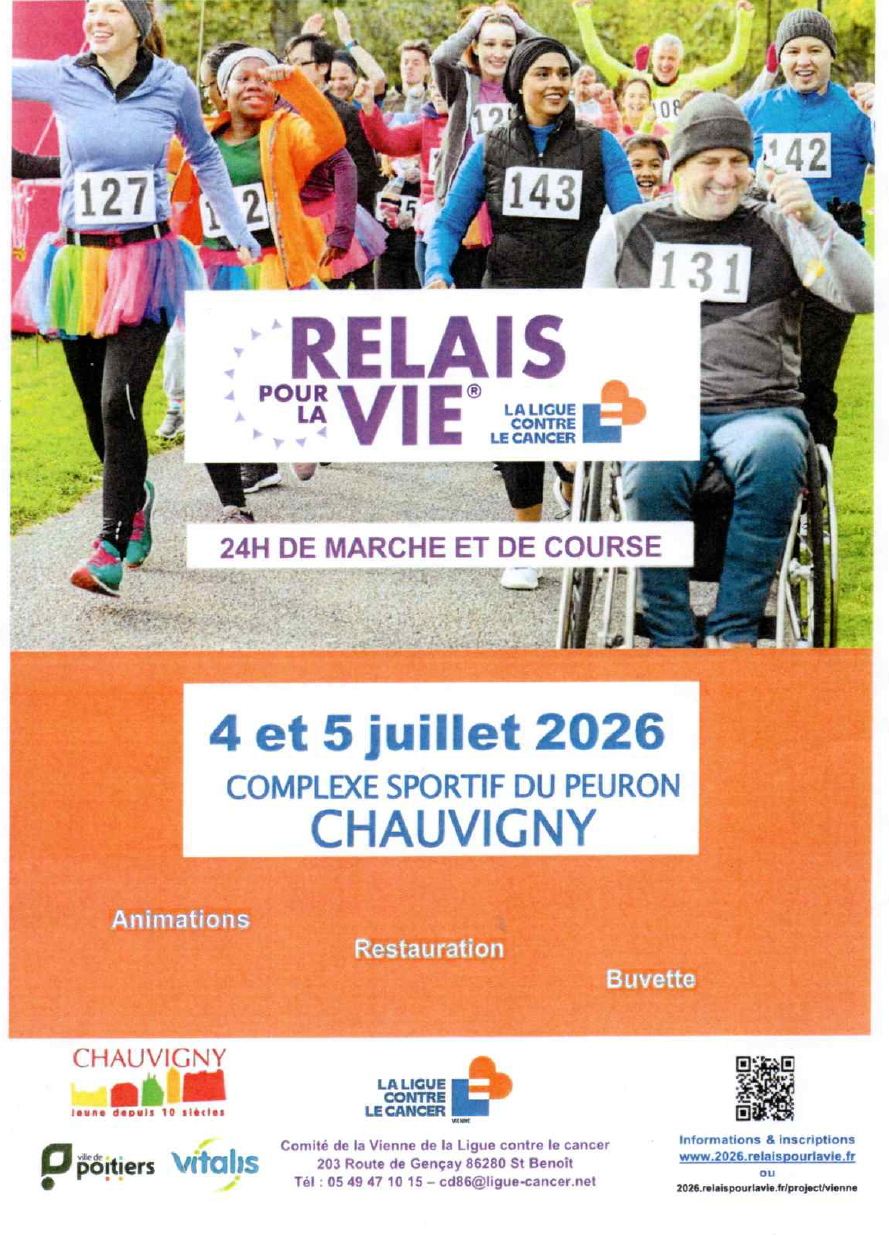 Relais pour la vie à Chauvigny : une équipe de Béruges en piste ?