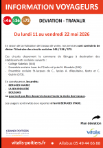 Services scolaires S36-S46-S73 – déviation travaux (Béruges) – du 11 au 22 mai 2026