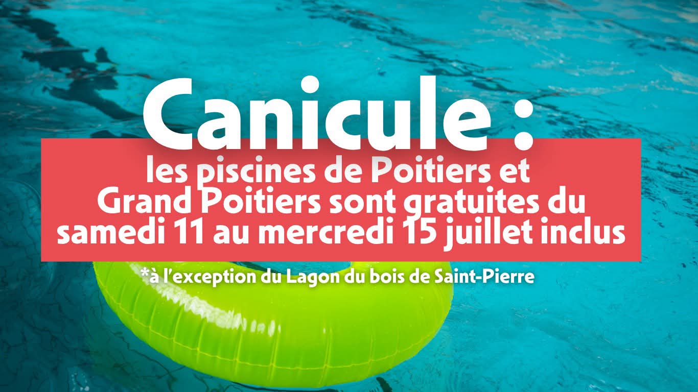 Piscines de Grand Poitiers gratuites jusqu’à  mercredi